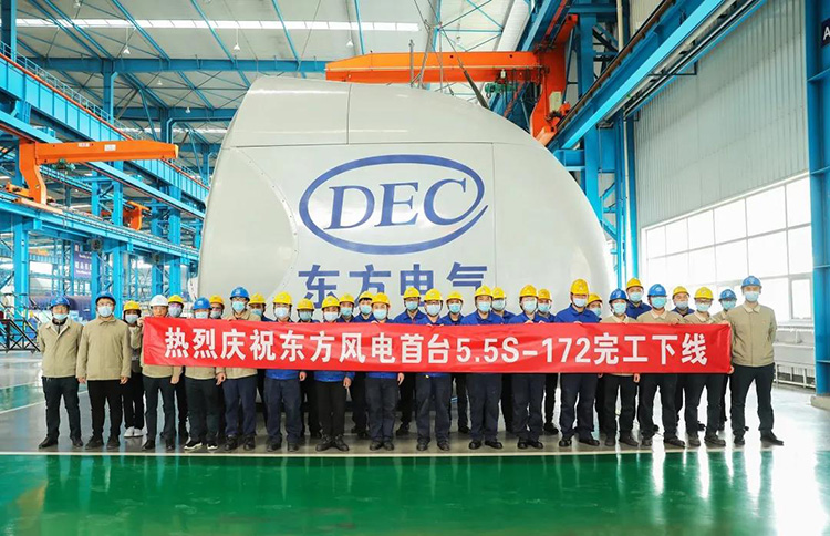 開啟“6MW時代”！國內(nèi)陸上單機容量最大風(fēng)電機組下線